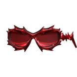 -',ৎ Red Metal Techno Y2K Reflective Glasses