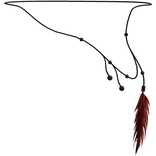 Red Native Feather Necklace