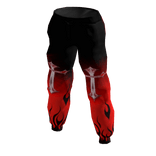 Red neon pants, red flames Y2K,