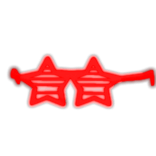 Red Neon Party Star Shades Emissive