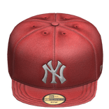 Red NY Fitted Cap | Tilted