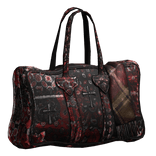 Red Paisley Chrome Handheld Duffel Bag