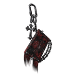 Red Paisley Grunge Black Waist Wallet Keychain