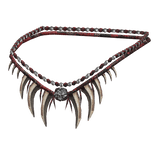 Red Paisley Left Tiger Tooth Shoulder Rope