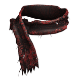 Red Paisley Ratty Grunge Neck Scarf