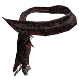 Red Paisley Ruined Wrapped Neck Scarf Chrome Cross