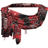 Red Paisley Vintage Ratty Neck Scarf