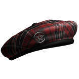 Red Plaid Moe Emo Vkei Pentagram Beret