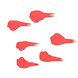 Red Punching Energy Fists