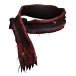 Red Ratty Grunge Neck Scarf