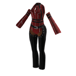 Red Reddish Brown Cyber Femme Queen Bodysuit