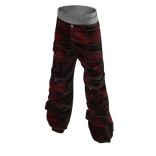 Red Saggy Cargo Jeans