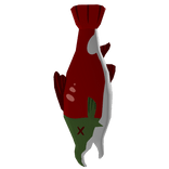Red Salmon Fish Tie