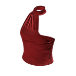 Red Scarf Halter Top