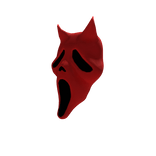 👻🔪 Red Screaming Devil Ghost Mask [SIDE]  👻