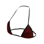 Red Shiny Metallic Rave Femme Bikini Top