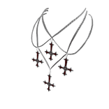 Red Silver Emo Cross