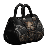 Red Skeleton Grunge Vintage Handheld Bag