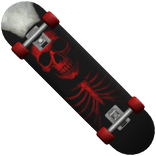 Red Skeleton Skateboard 