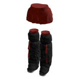 Red Skirt W/ Black Fur Boots