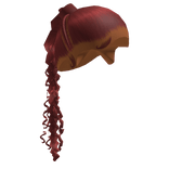 Red Sleek Braided Ponytail with Stitch Braids