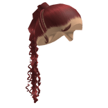 Red Sleek Braided Ponytail with Stitch Braids