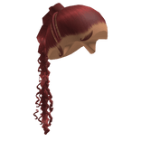 Red Sleek Braided Ponytail with Stitch Braids