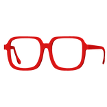 -',ৎ Red Sleek Geek Glasses