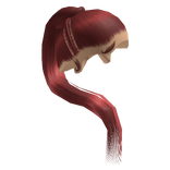 Red Sleek Stitch Braid Ponytail