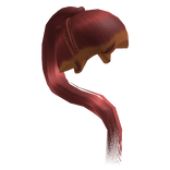 Red Sleek Stitch Braid Ponytail