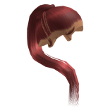 Red Sleek Stitch Braid Ponytail
