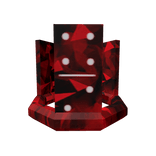 Red Sparkle Domino Crown