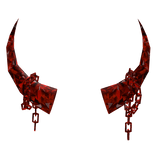 Red Sparkle Horn With Chains
