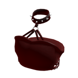 Red Spike Choker Crop Top