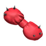 red spike leather hair bow