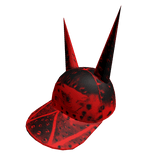 Red spiky horns cap