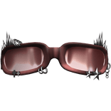 red spiky reflective emo y2k glasses