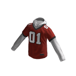 Red Sports Jersey with Hoodie