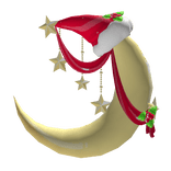 Red Star Dangling Christmas Moon Santa Hat