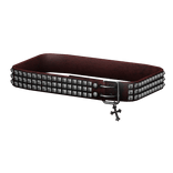 Red Studded Chrome Hearts Belt