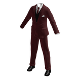 Red Suit Classy Pinstripe Fitted