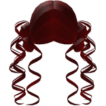 Red Super Duper Curly Side Buns