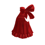 Red Swimsuit Y2K Beach Bodysuit One piece Ribbon