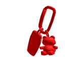 Red Teddy Charm Keychain
