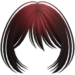 Red to Black Bangs