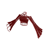 ♾️ Red transparent lace goth top