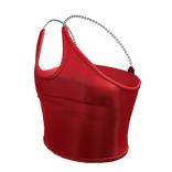 red trendy cute chain tank top