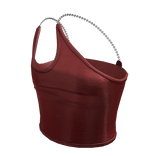 red trendy cute chain tank top