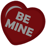 Red Valentine Candy Heart 𖹭