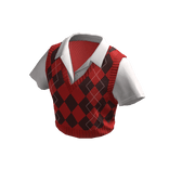 ✨ Red Vest and School Shirt Academia